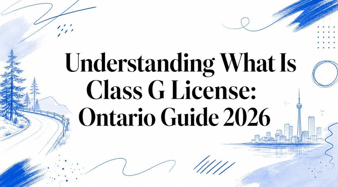 Understanding What Is Class G License: Ontario Guide 2026