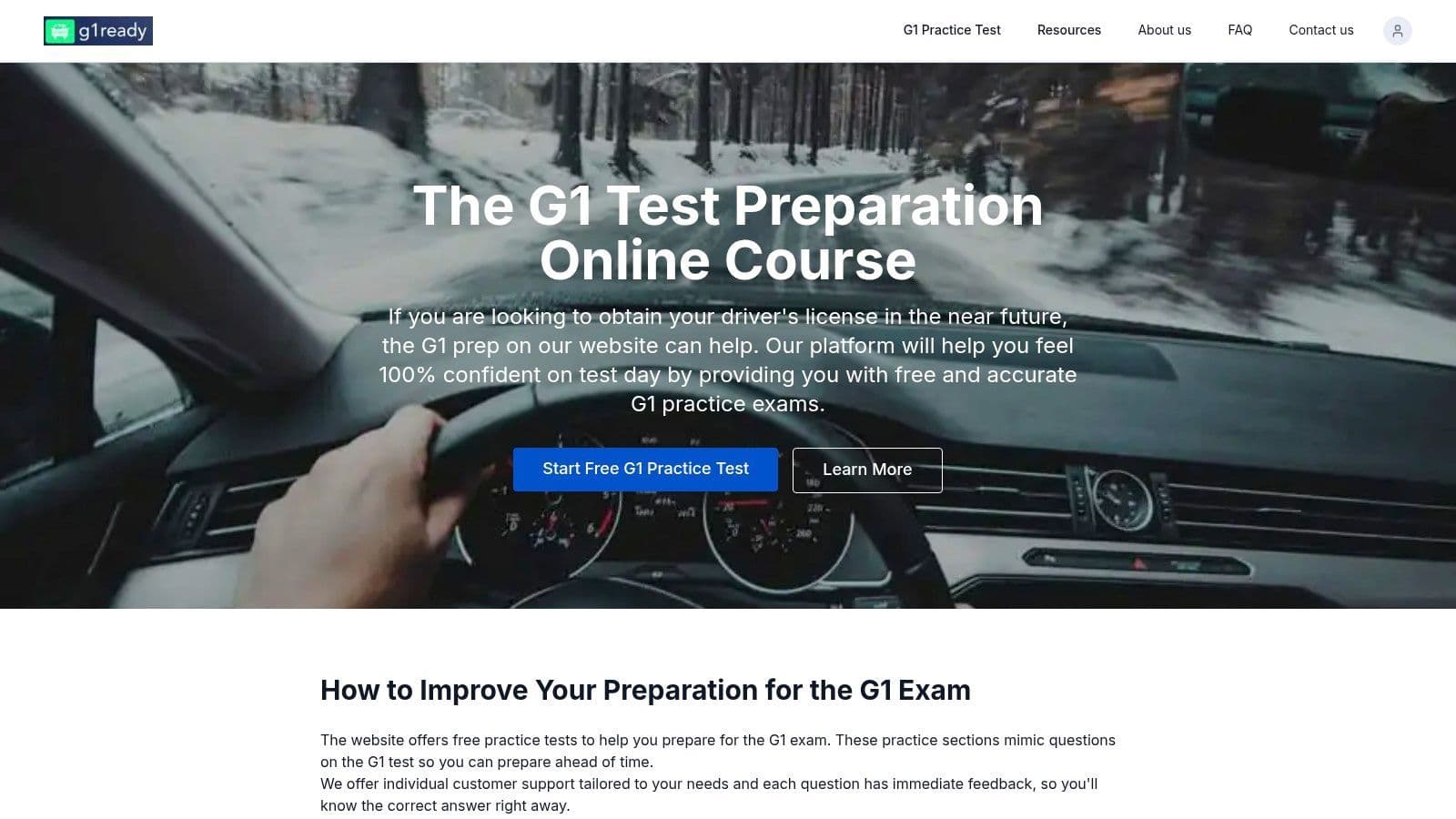 Screenshot from https://www.g1ready.ca