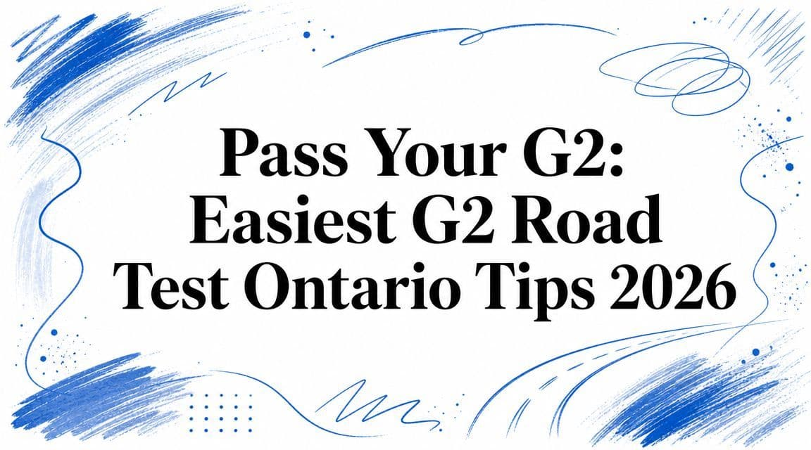 Pass Your G2: Easiest G2 Road Test Ontario Tips 2026