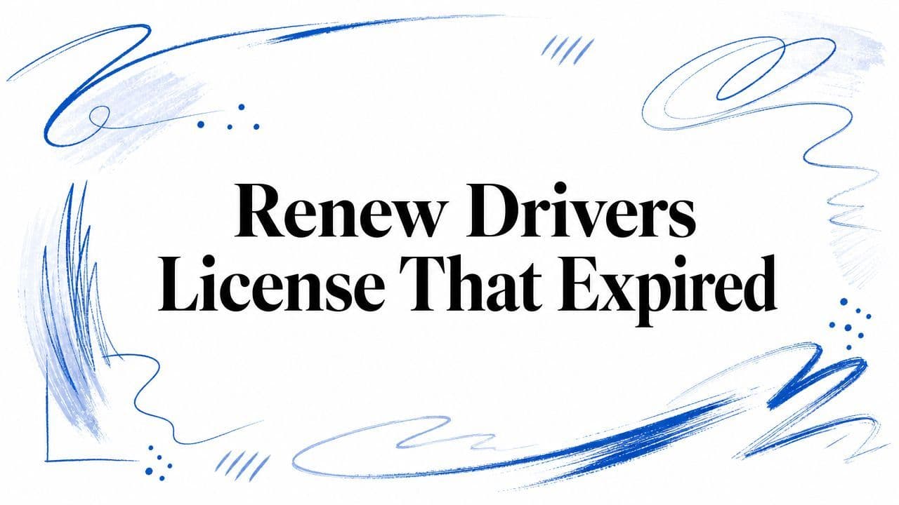 Renew Drivers License That Expired