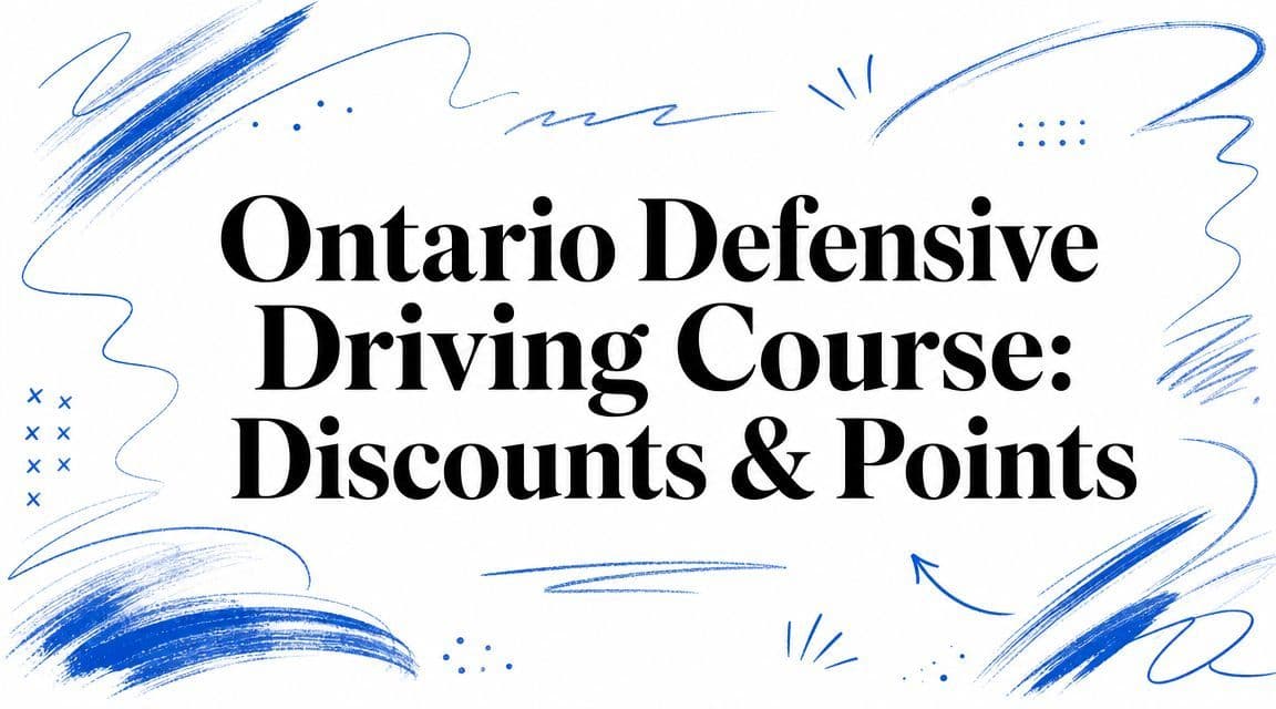 Ontario Defensive Driving Course: Discounts & Points