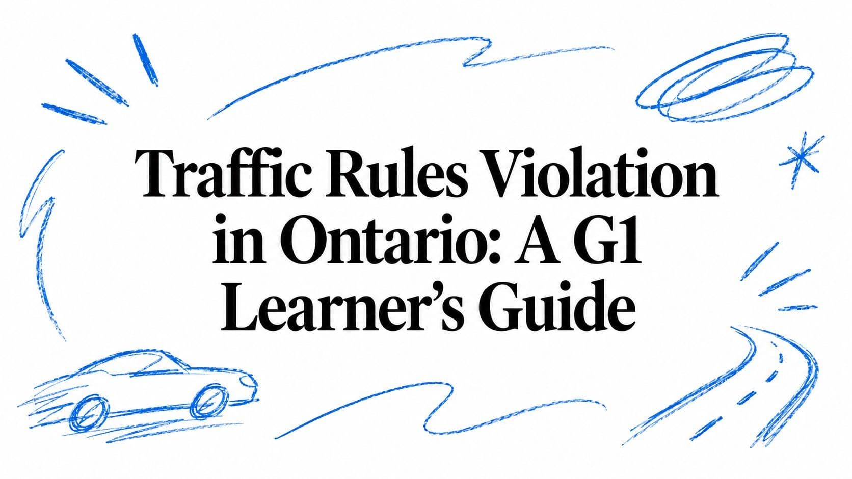 Traffic Rules Violation in Ontario: A G1 Learner's Guide